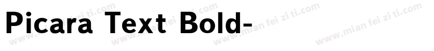 Picara Text Bold字体转换